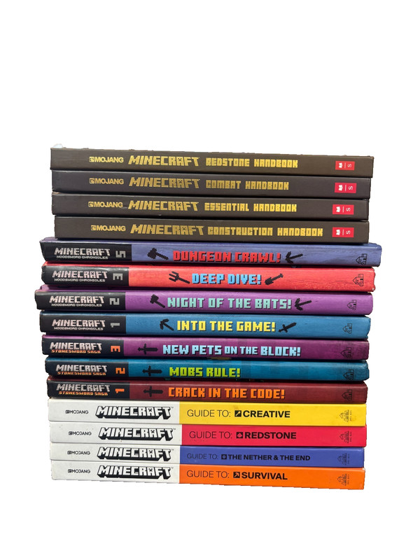 MINECRAFT Lot of 15 Books Guides Handbooks – Stonesword – Woodsword