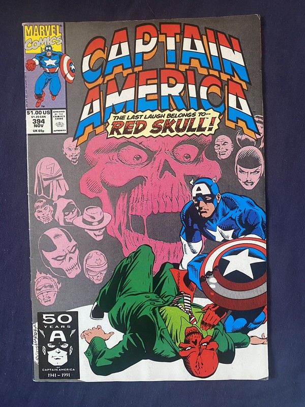 CAPTAIN AMERICA #394 (MARVEL 1991) DIRECT EDITION – BAGGED & BOARDED