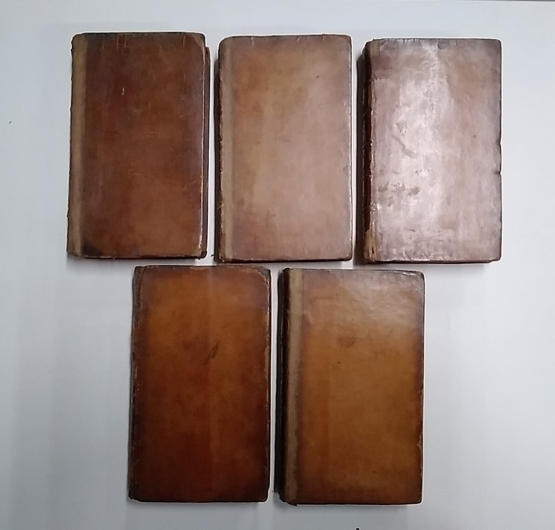The Jewish Spy Series By Marquis D'Argens, 5 Vols. 1766. Rare. Leatherbound gallery