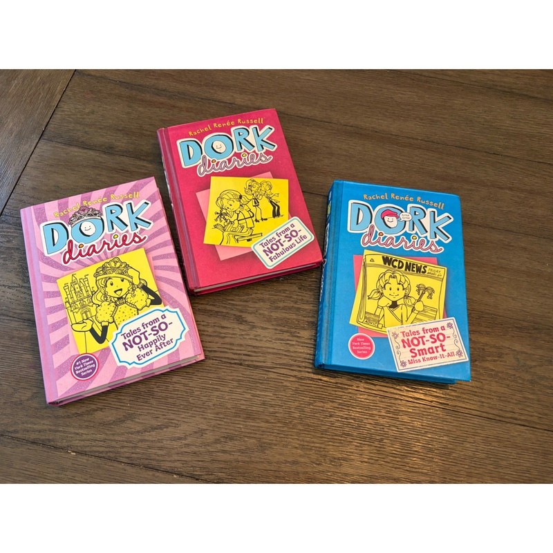 Rachel Renee Russell Dork Diaries Kids 3pc Lot Hardcover Middle School Humor gallery