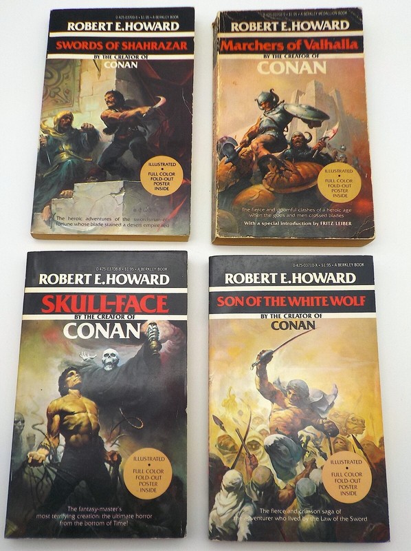 CONAN Robert E Howard Lot of 4 Berkely Books w/Posters 1978