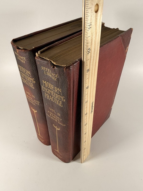 Antique 1903 Modern Engineering Practice Vol III & VI Locomotive Marine Books gallery