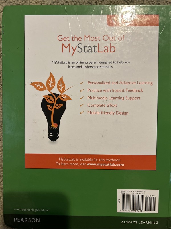 Statistics Thirteenth Edition Hardcover Textbook James Mcclave Terry Sincich gallery