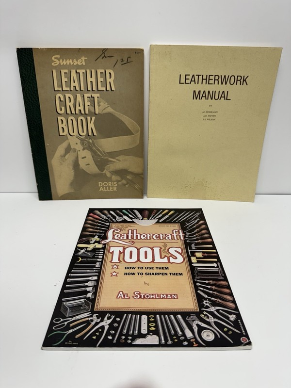 Leather Craft And Leatherwork Manual Books Lot Of 3
