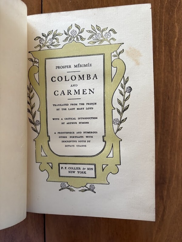 1901 COLOMBA AND CARMEN by Prosper Merimee - French Classical Romances gallery