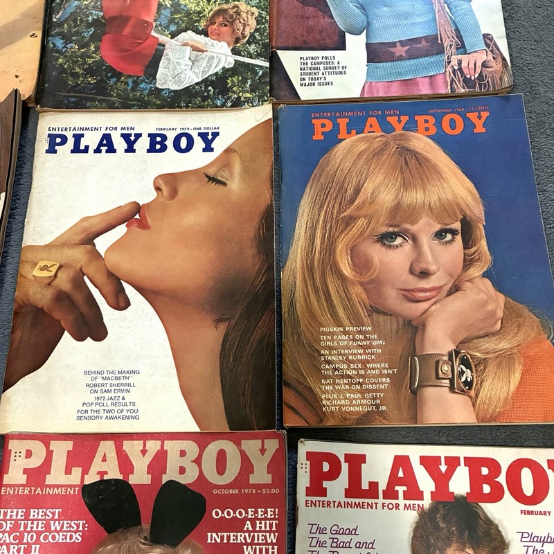 Vintage 1970's Playboy Magazine with Centerfold Lot of 14 gallery
