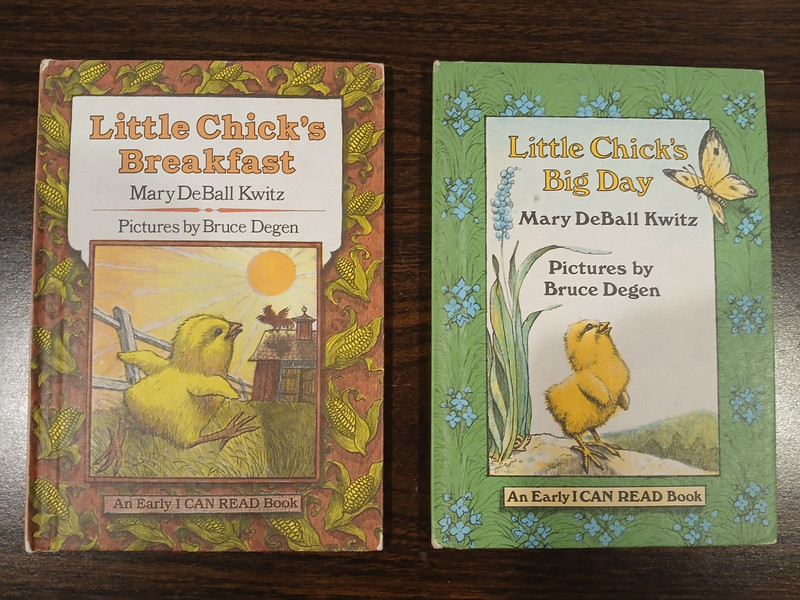 Lot 2 Vtg Little Chick Early I CAN READ Books by Mary DeBall Kwitz Bruce Degen