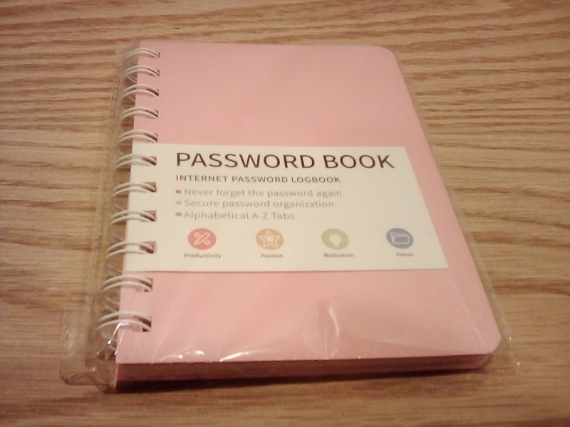 NEW 6x4in. Internet Password Book. Alphabetic A-Z Tabs.