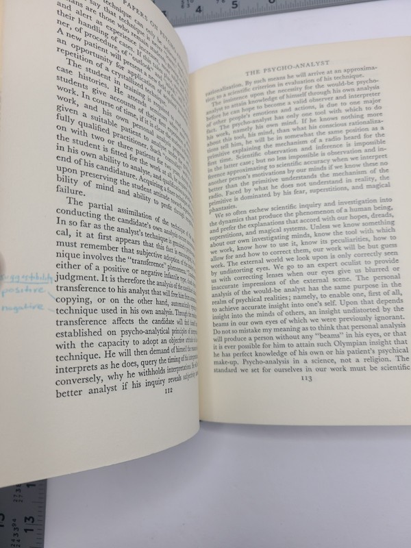 Collected Papers On Psycho-Analysis Ella Freeman Sharpe Jones HC Book 1950 DJ gallery