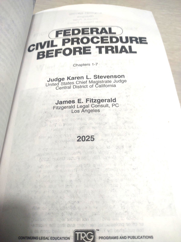 2025 California Practice Guide Rutter Federal Civil Procedure before Trial New gallery