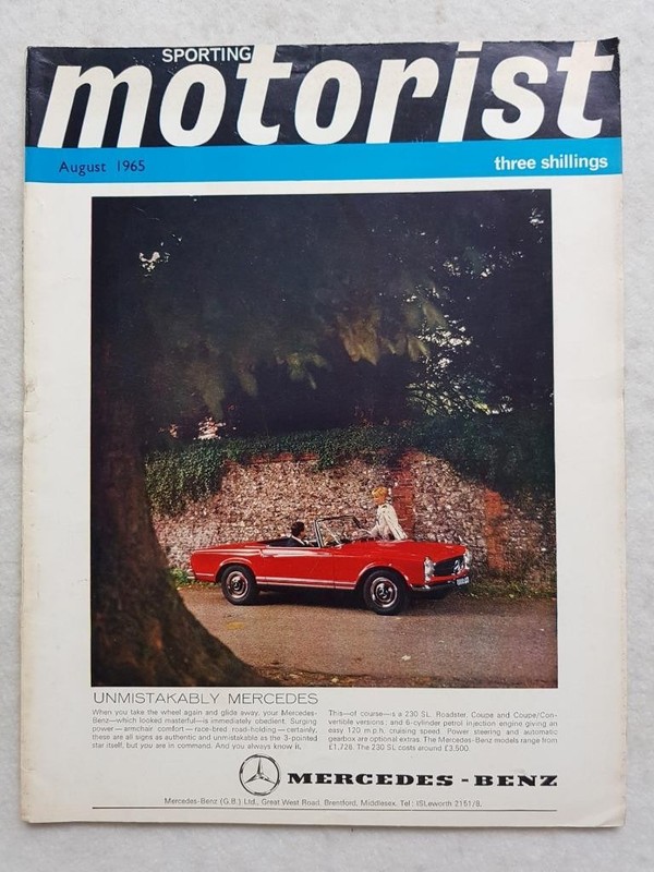 SPORTING MOTORIST MAGAZINE AUG 1965?113 MERCEDES-BENZ 230SL ROAD TEST
