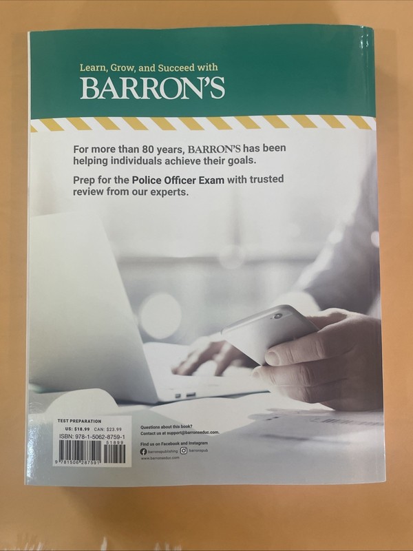 Police Officer Exam, Eleventh Edition (Barrons Test Prep) - Paperback - GOOD gallery