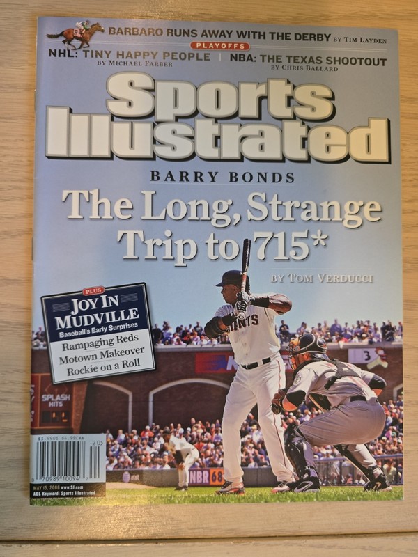 Sports Illustrated. May 15 2006. Barry Bonds. Newsstand. Very Good Condition