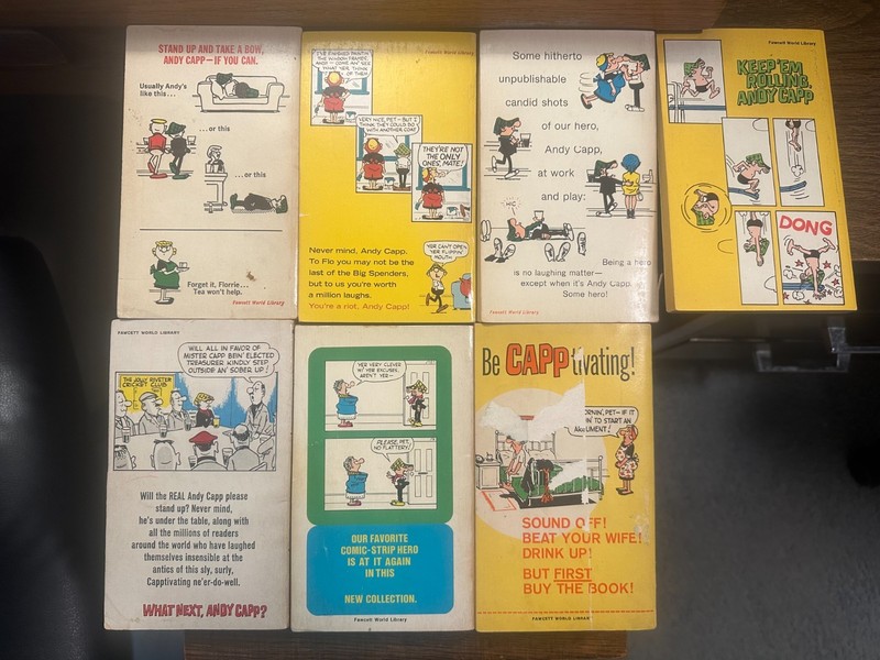 Lot of 7 Vintage Andy Capp Paperback Books by Smythe, Fawcett Publications gallery