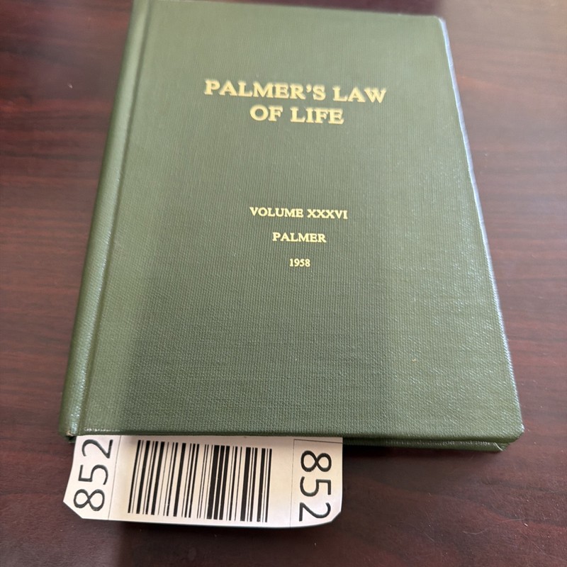 BJ Palmer Chiropractic Palmer’s Law of Life Volume XXXVI 1958 HC