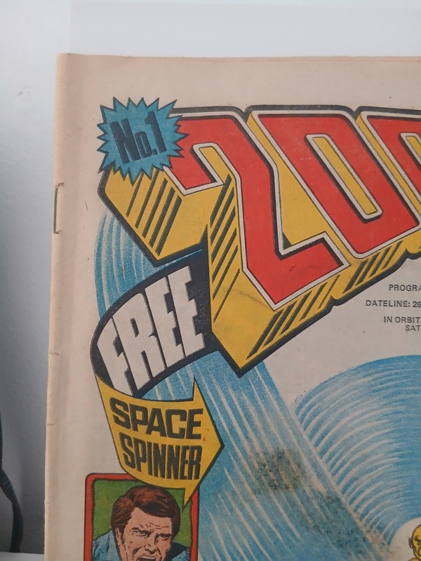 2000AD # 1 KEY 1ST ISSUE FINE 6.0 DAN DARE MACH 1 HARLEM HEROES IPC 1977 gallery