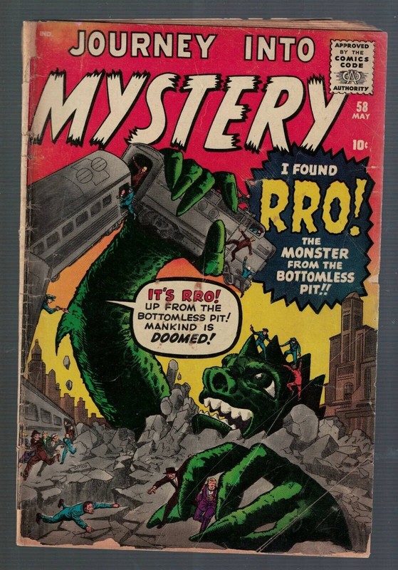 Marvel Comics Journey Into Mystery 58 3.0 G/VG 1960 Pre superheores RRO