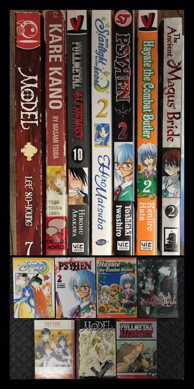Lot of 7 MANGA BOOKS (Volume 4, 7, & 10 + (4x) #2s) Comedy Romance Horror Action