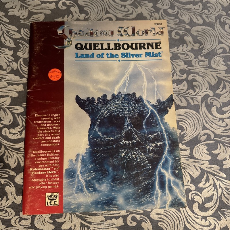 Quellbourne: Land of the Silver Mists (Shadow World) ICE Iron Crown Enterprises!