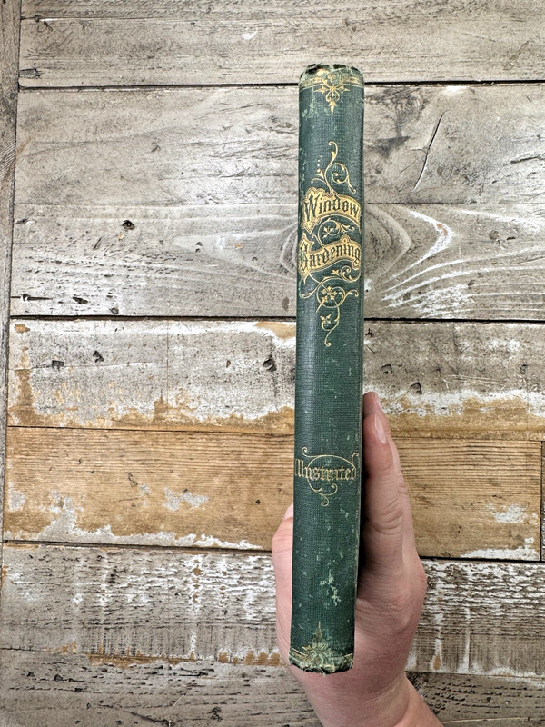 1873 Antique Home & Garden Book “Window Gardening: Culture of Flowers”