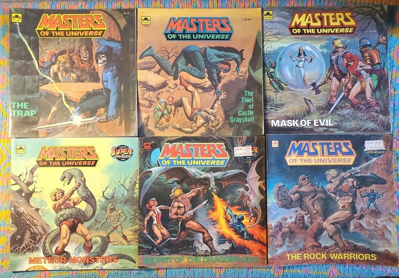 He-Man Masters of the Universe Book Lot of 6 Illustrated Golden 80s Vintage MOTU