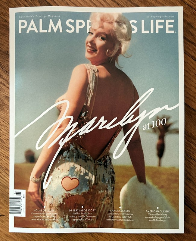 JUNE 2026 PALM SPRINGS LIFE MARILYN MONROE AT 100 COVER & ARTICLE