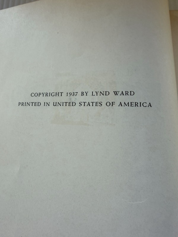 Vertigo Lund Ward 1937 Random House Hardcover Illustrated Art #1 Edition gallery