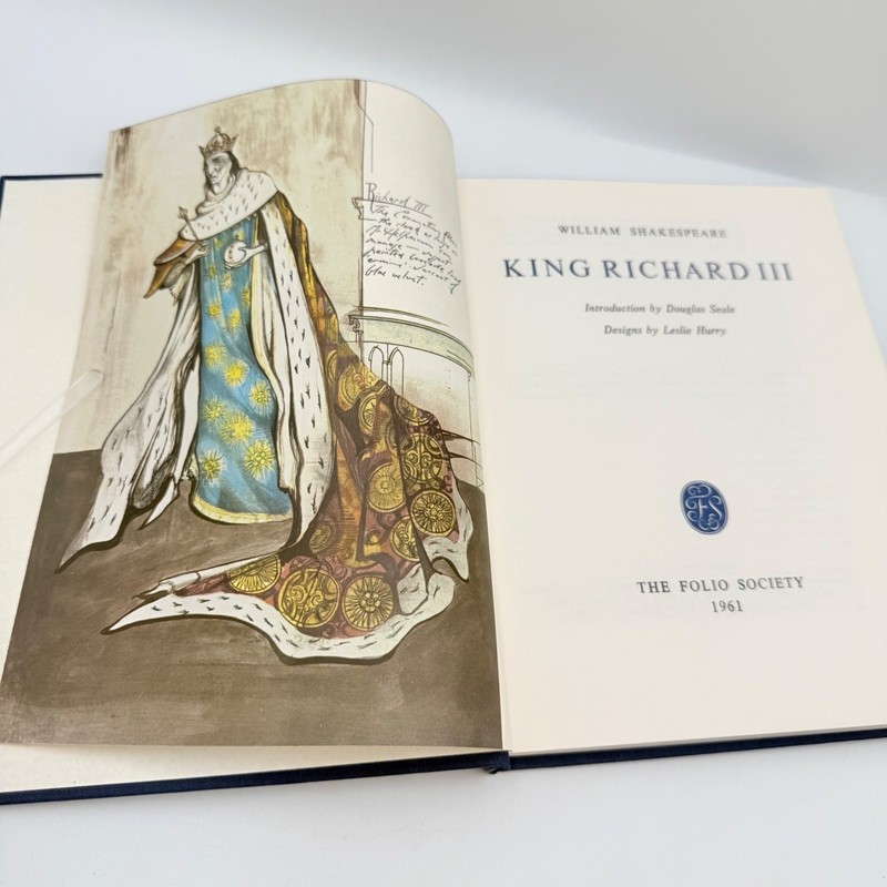Folio Society King Richard III William Shakespeare 1961 Hardcover Slipcase Hurry gallery