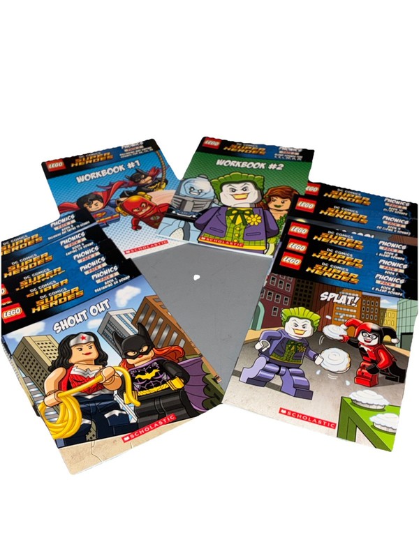 Lot of (12) LEGO DC Comics Super Heroes Workbooks & Comic Books – Scholastic