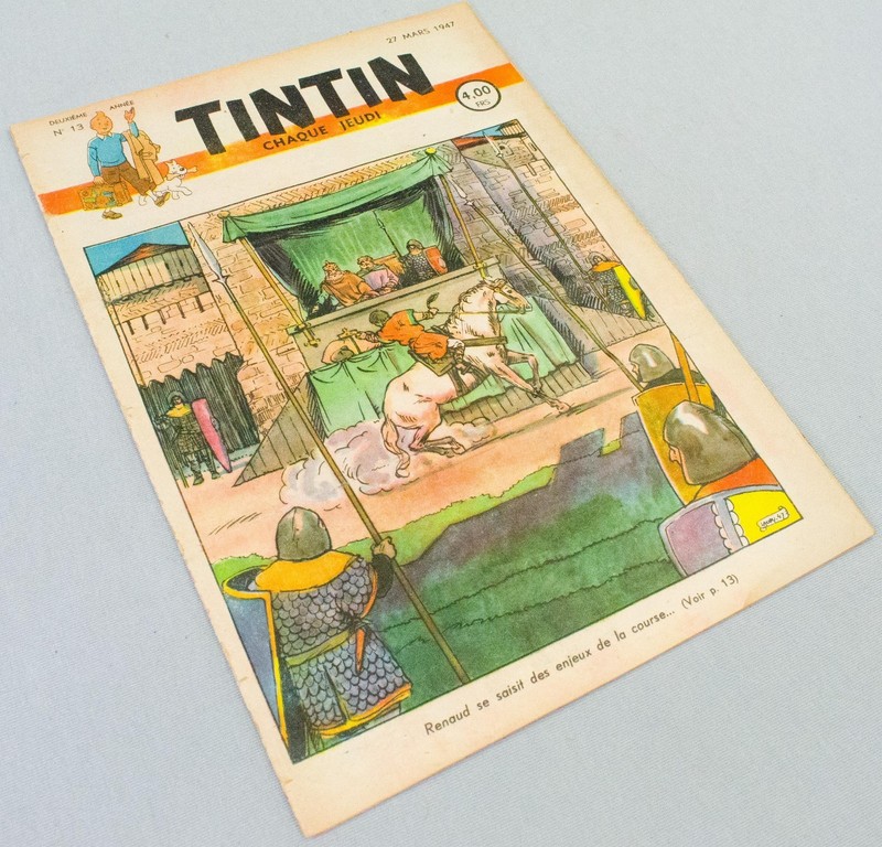 JOURNAL TINTIN Issue 13: 1947 J. Laudy Cover Edition Vintage Comic EO Couverture