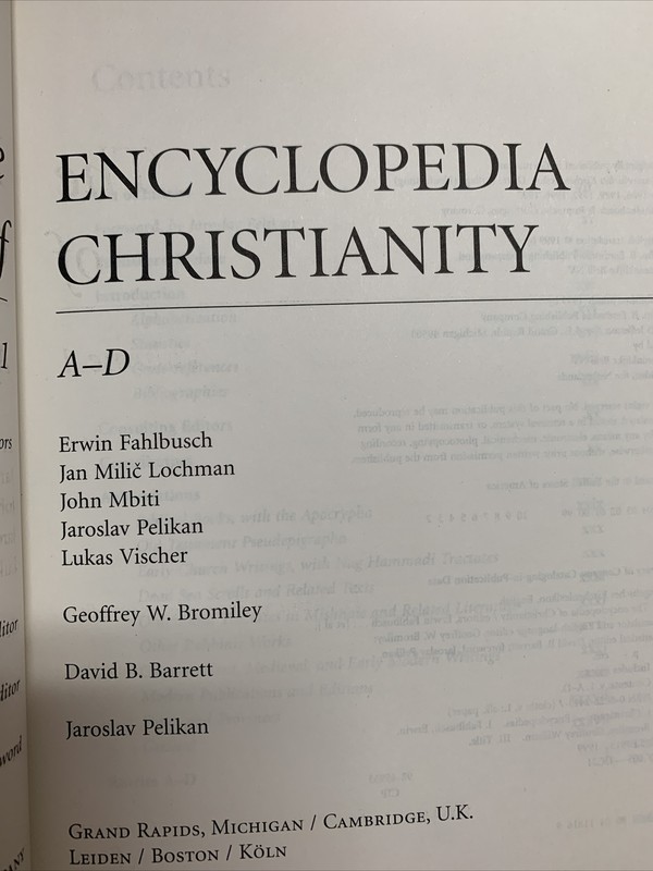Encyclopedia of Christianity Vol. 1 : A-D Hardcover Erwin Fahlbusch gallery