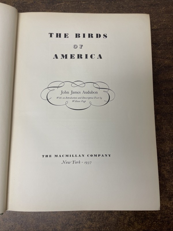 THE BIRDS OF AMERICA – John James Audubon 1937 HC gallery