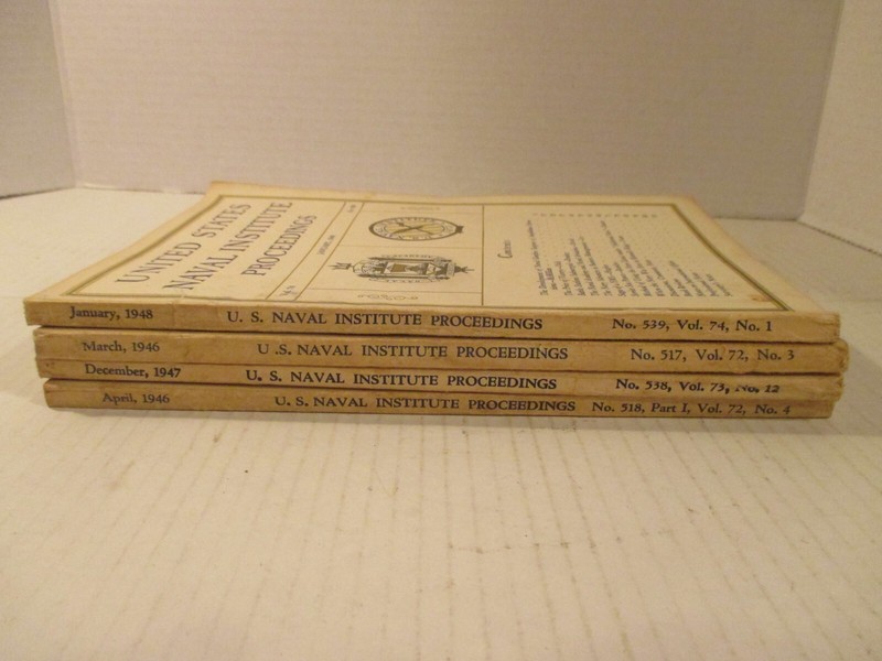 vintage ww2 era U.S. Naval Institute - Proceedings 1946-48 lot of 4 gallery