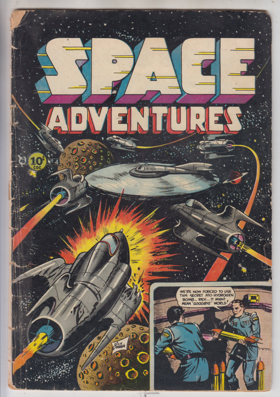 SPACE ADVENTURES # 4 GD+ 2.5 DICK GIORDANO SCI-FI ART CHARLTON CENTS 1953