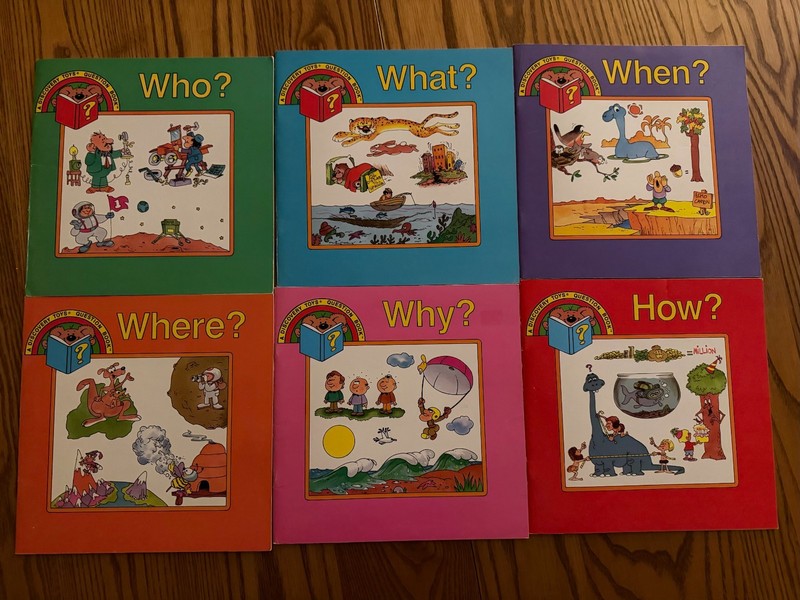 «6» Discovery Toys – Question Books – Who ,What ,When ,Where, Why,How. (paper)