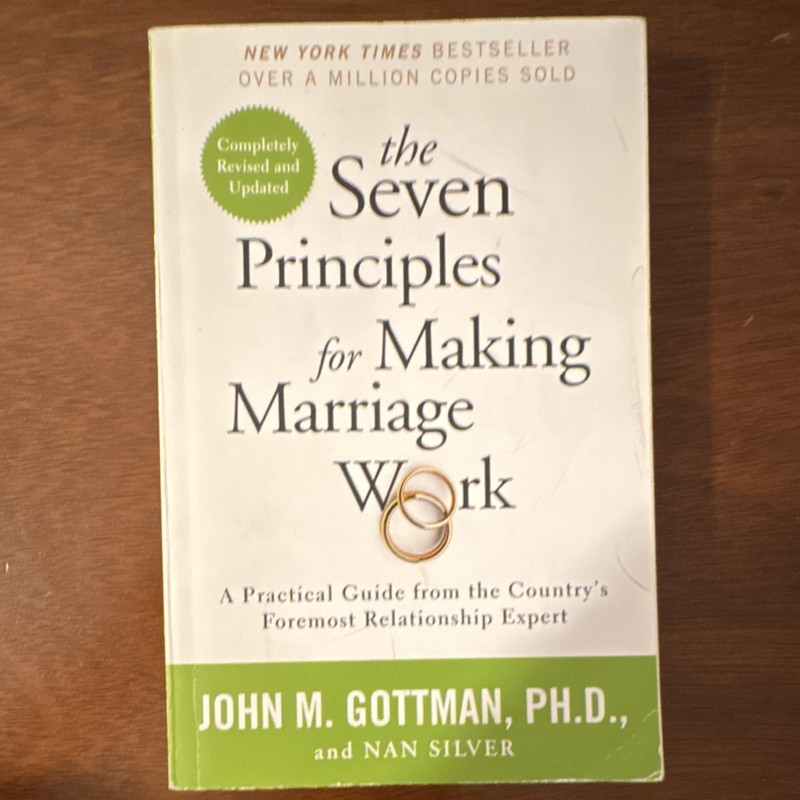 John Gottman Nan Silver Seven Principles Marriage Work Harmony 2015 Paperback