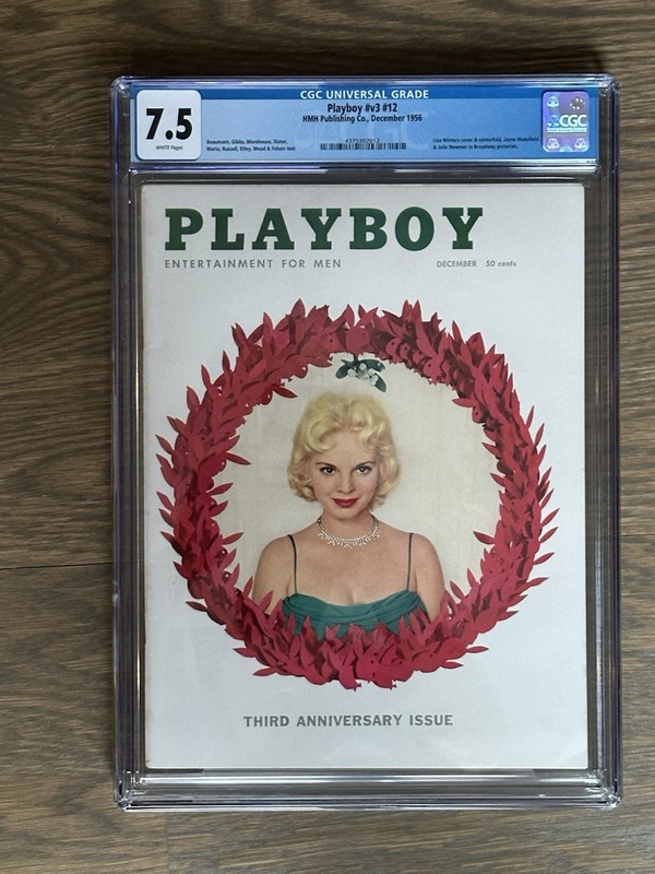 Playboy December 1956 HMH Publishing #v3 #12 Lisa Winters CGC 7.5