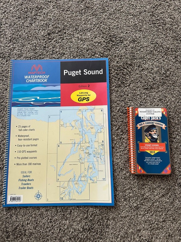 Maptech Waterproof Chartbook of Puget Sound GPS Waypoints sailing fishing 2nd Ed