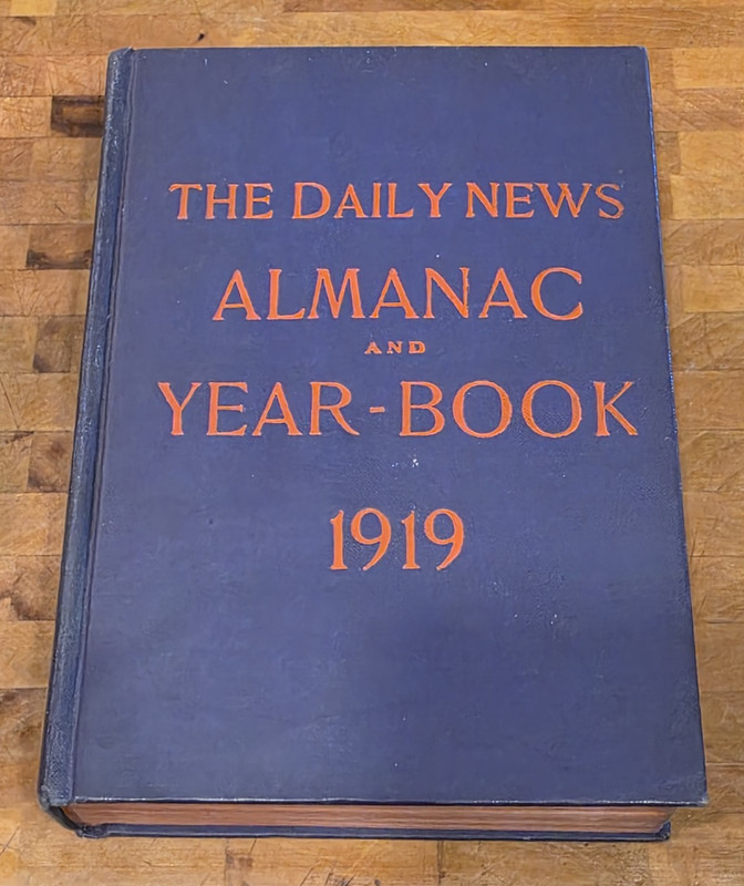 Chicago Daily News Almanac and Year-Book 1919 HC Book