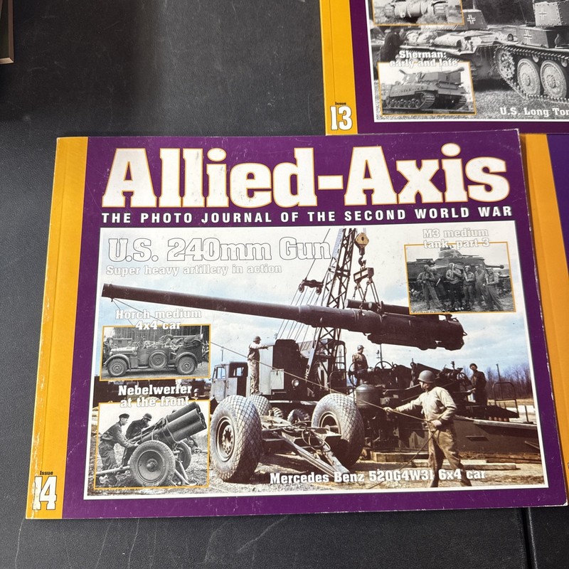 Lot Of 3 Allied Axis Photo Journal 2nd World War PB Issues 13 14 15 gallery