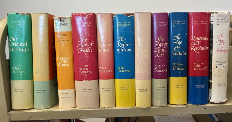 The Story of Civilization, Will Durant Complete set of 11 Volumes