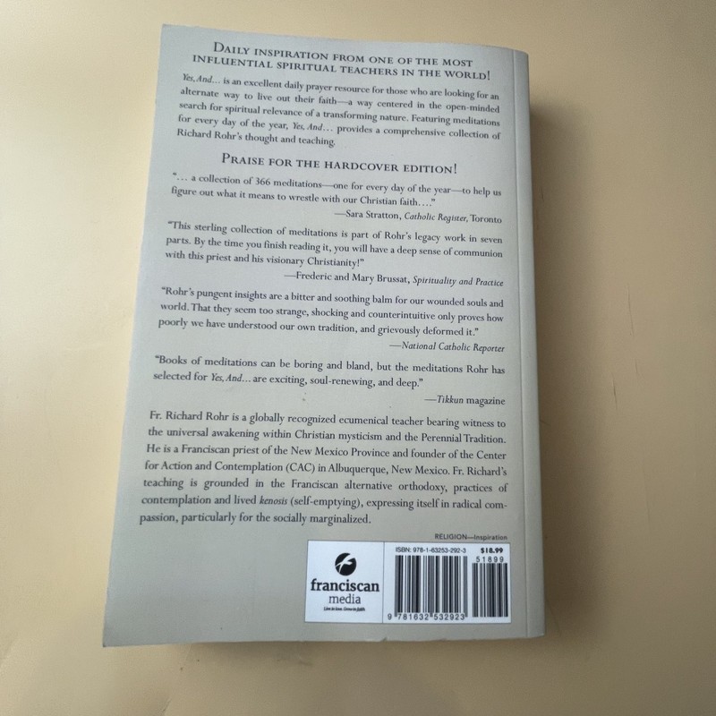 Yes, And... : Daily Meditations by Richard Rohr (2019, Trade Paperback) gallery