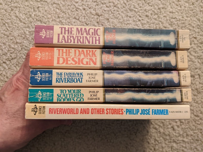 The Complete Riverworld Novels, By Philip Jose Farmer. 5 PB Book Set & Slipcase gallery