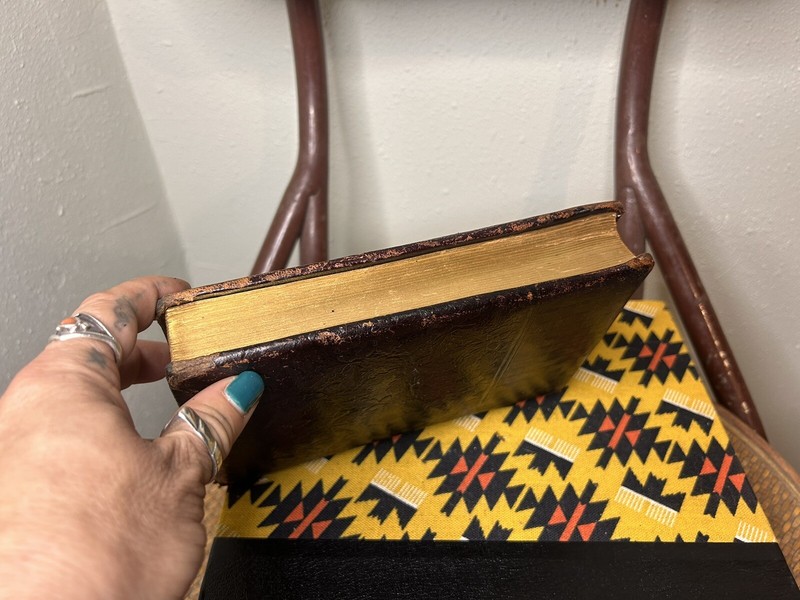 Antique Embossed Leather Bound Poems Of William Cullen Bryant 1880s Gold Gilt gallery