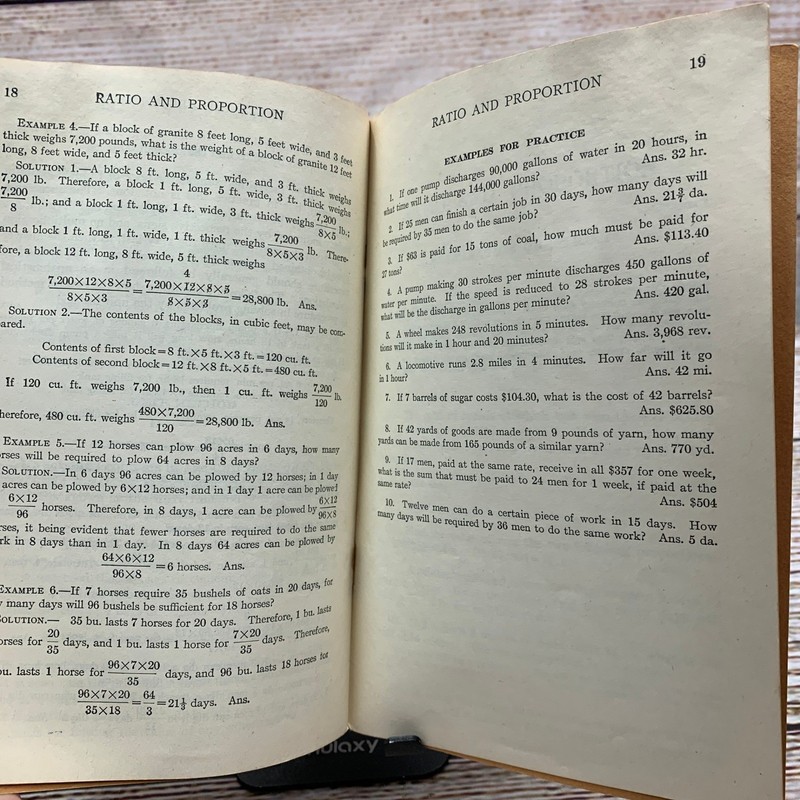 1945 Edition Ratio and Proportion International Correspondence Schools Textbook gallery