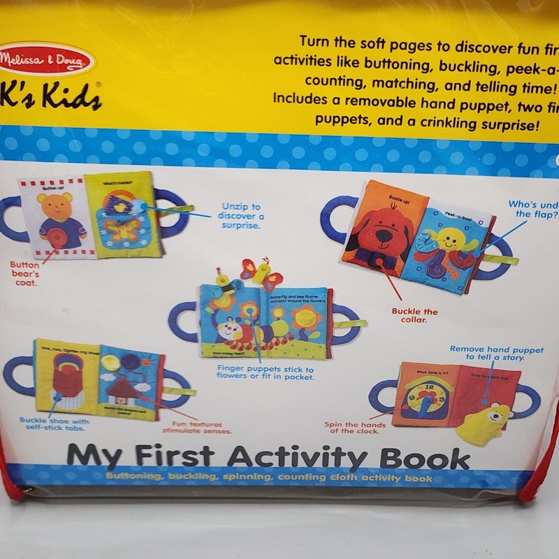 Melissa & Doug K’s Kids MY FIRST ACTIVITY BOOK For Early Learners Ages 0-2 - NEW gallery
