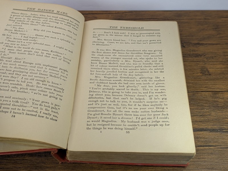 Antique Book - 1909 "The Danger Mark" by Robert W. Chambers, HC gallery