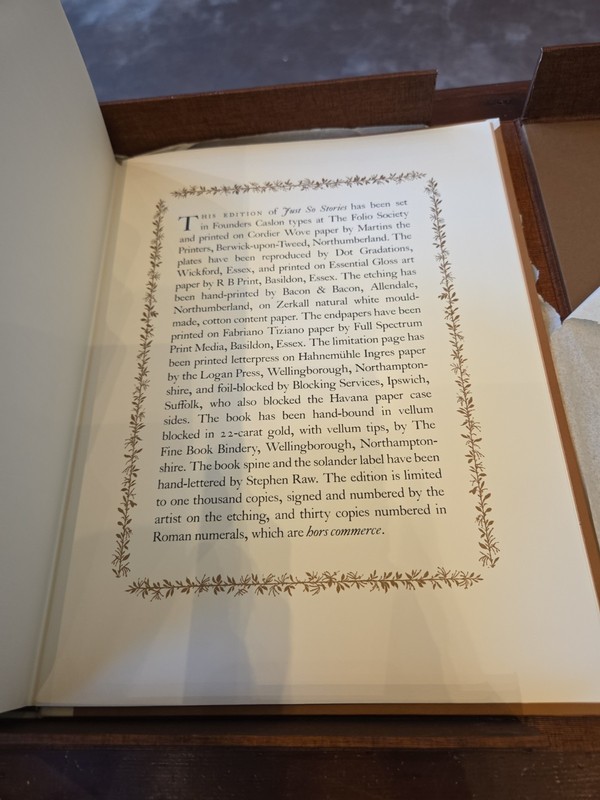 Folio Society Just So Stories Rudyard Kipling - Limited Edition in Clamshell gallery
