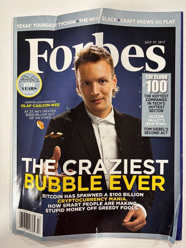 Forbes Magazine – July 27 2017 – Crypto Bubble – Bitcoin – Ethereum Coins