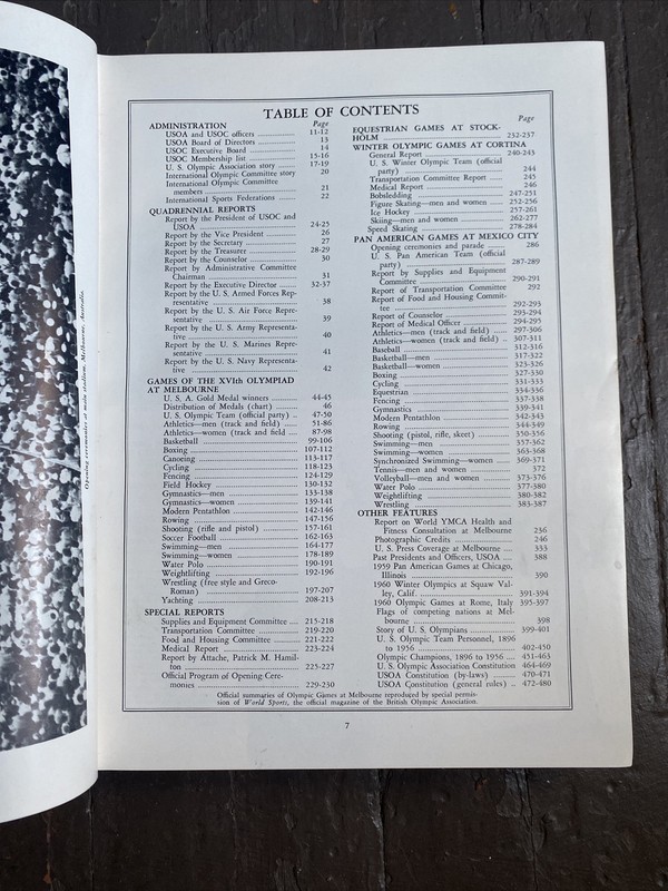 United States 1956 Olympic Book - Report - US Olympic Committee- HC gallery